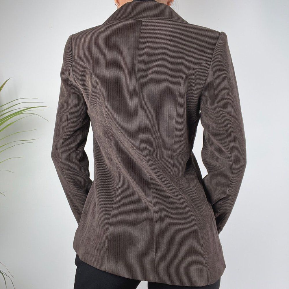 Baytekin Collection by Lizaro Women's Brown Corduroy Blazer Sz 38 Embroidered - Picture 2 of 7